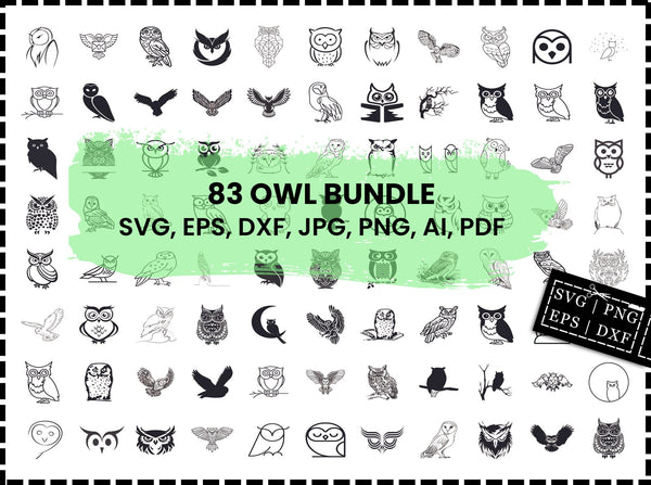Owl SVG Bundle | Cute Owl Clipart | Owl SVG Files for Cricut | Bird Silhouette SVG | Owl Cut Files | Owl Vector | Instant Download