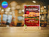 Delicious Burger Flyer, Editable Food Flyer, Printable Restaurant Promotion, Burger Sale, Fast Food Menu Marketing, Burger Flyer