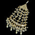 White Furshi Kundan Jhumar | Gold Plated Pearl Bridal Hair Accessory