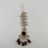 Gold Plated Kundan Bridal Jewelry Set | Maroon Necklace Set | Pearl Wedding Jewelry | Indian Bridal Set | Pakistani Jewelry