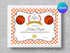 Basketball Certificate Template, Editable Canva Award, Printable Sports Certificate, Kids Team Achievement & Participation Award