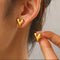 Golden Heart Stud Earrings | Premium Stainless Steel Earrings | Minimalist Earrings | Women Jewelry | Cute Earrings | Love Jewelry