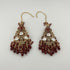 Gold Plated Bridal Jewelry Set | Maroon Kundan Necklace Set | Bridal Set | Pearl Wedding Jewelry | Indian Choker Set