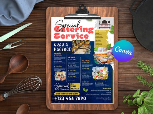 Special Catering Flyer Template, Editable Food Flyer, Printable Catering Promotion, Event Catering Marketing Pdf, Catering Flyer