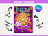 Pizza Flyer Template, Editable Food Flyer, Printable Restaurant Promotion, Pizza Sale, Fast Food Marketing PDF, Digital Flyer
