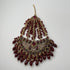 Gold Plated Bridal Jewelry Set | Maroon Kundan Necklace Set | Bridal Set | Pearl Wedding Jewelry | Indian Choker Set (Copy)
