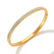 Premium Stainless Steel Stone Handcuff | Golden Zircon Bangle | Premium Slim Bracelet for Women | Elegant Party Jewelry | Stone Bracelet