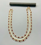 Furshi Kundan Mahroon Stones & White Pearls Double Layer Gold Plated Mala Set