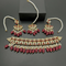 Furshi Kundan Gold Plated Choker Set with Real Stones