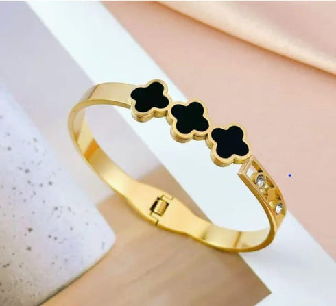 black gold bracelet, designer cuff, luxury handcuff, steel bangle, women bracelet, premium jewelry, statement cuff, party wear bracelet, trendy jewelry, modern bangle, elegant bracelet, fashion cuff, daily wear