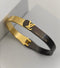 Premium Stainless Steel Luxury Designer Handcuff | Black Golden Statement Bangle | Premium Fashion Bracelet | Steel Bangle, Women Bracelet