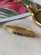 Premium Stainless Steel Roman Numeral Handcuff | Golden Stone Bracelet | Premium Designer Bangle for Women | Modern Bracelet | Jewelry