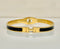 Premium Stainless Steel Black Enamel Handcuff | Golden Minimalist Bracelet | Premium Slim Cuff for Women | Fashion Cuff | Modern Bracelet