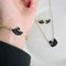 Black Swan Necklace Earrings | Bracelet Set for Women | Premium Stainless Steel | Gold Plated Elegant Statement Jewelry Gift | Black Jewelry