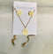 Minimalist Gold Plated Medallion Necklace and Earrings Set for Women | Premium Stainless Steel Cutout Pendant Jewelry Gift for Her