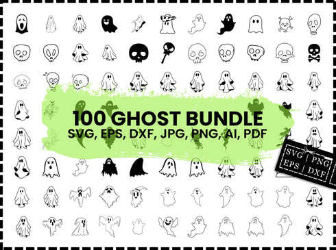 Ghost SVG Bundle, Halloween Ghost SVG, Cute Ghost Png, Ghostbusters Svg, Cut File Cricut, Silhouette, cute ghost svg file, Ghouls svg