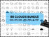 Clouds SVG Bundle, Cute Cloud Clipart, Weather Cloud Silhouette Cut Files for Cricut and Silhouette, Instant SVG Download, svg, eps, dxf,png