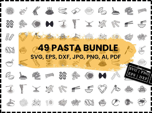 Pasta Svg Bundle, Pasta Svg, Svg Files for Cricut, Pasta Clipart, Italian Food Svg, Food Clipart, Food Svg, Pasta Cut File, Cook Svg