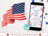 4th of July 1st Birthday Invitation, Stars Stripes and Fun Invitation, Red White and Blue, First Birthday Invite, Instant Download Editable