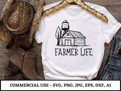 Farm Life SVG Bundle | Farmhouse Quotes SVG PNG DXF EPS | Home Sweet Home Farm Cut Files for Cricut | Rustic Country Vector Design