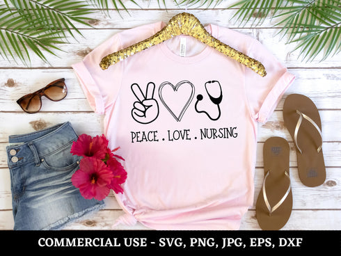 Peace Love SVG Bundle | Peace Love Dance Books Horses SVG PNG DXF EPS | Inspirational Faith Cut Files for Cricut | Motivational Vector Design