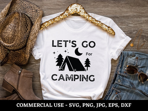 Camping SVG Bundle | Camper Life SVG PNG DXF EPS | Happy Camper Campfire Hiking Cut Files for Cricut | Adventure Vector Design