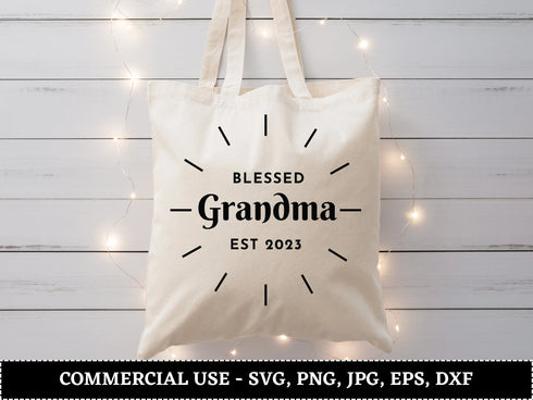 Grandma SVG Bundle | Grandma Shirt SVG PNG DXF EPS | Blessed Nana Grandparents Cut Files for Cricut | Mother’s Day Vector Design