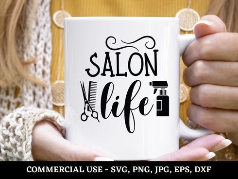 Hairdresser SVG Bundle | Hairstylist SVG PNG DXF EPS | Barber Beauty Quotes Cut Files for Cricut | Salon Funny Sayings Vector Design