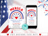 4th of July Birthday Invitation, Independence Day Patriotic Birthday Invitation Editable Template Instant Download PDF, JPG, or PNG