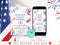 4th of July 1st Birthday Invitation, Stars Stripes and Fun Invitation, Red White and Blue, First Birthday Invite, Instant Download Editable