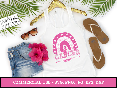 Breast Cancer SVG Bundle | Cancer Awareness SVG PNG DXF EPS | Pink Ribbon Cut Files for Cricut | Awareness Shirt Vector Design