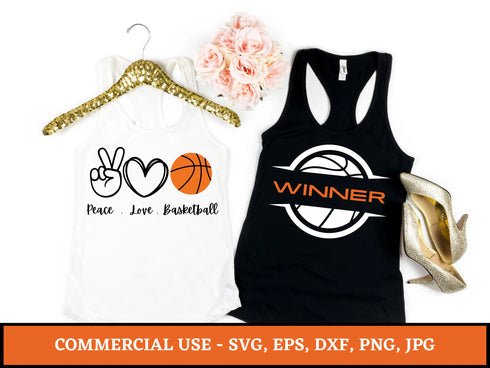 Basketball SVG Bundle | Basketball Mom SVG PNG DXF EPS | Hoop Player Court Cut Files for Cricut | Sports Vector Design