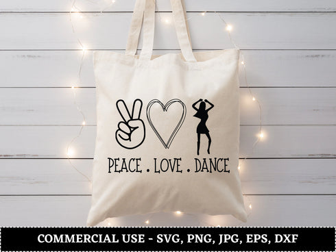 Peace Love SVG Bundle | Peace Love Dance Books Horses SVG PNG DXF EPS | Inspirational Faith Cut Files for Cricut | Motivational Vector Design