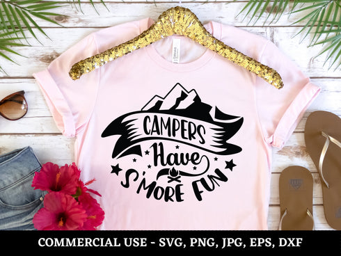 Camping SVG Bundle | Camper Life SVG PNG DXF EPS | Happy Camper Campfire Hiking Cut Files for Cricut | Adventure Vector Design
