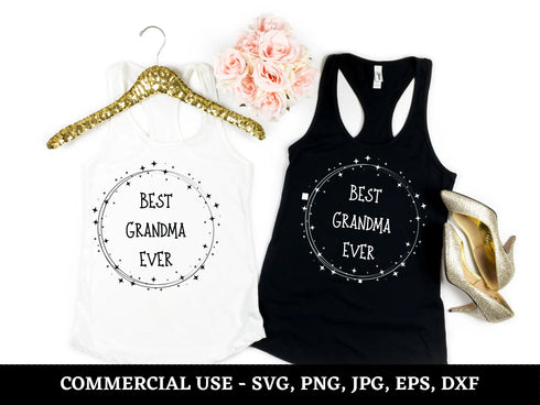 Grandma SVG Bundle | Grandma Shirt SVG PNG DXF EPS | Blessed Nana Grandparents Cut Files for Cricut | Mother’s Day Vector Design