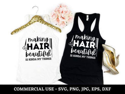 Hairdresser SVG Bundle | Hairstylist SVG PNG DXF EPS | Barber Beauty Quotes Cut Files for Cricut | Salon Funny Sayings Vector Design