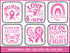 Breast Cancer SVG Bundle | Cancer Awareness SVG PNG DXF EPS | Pink Ribbon Cut Files for Cricut | Awareness Shirt Vector Design