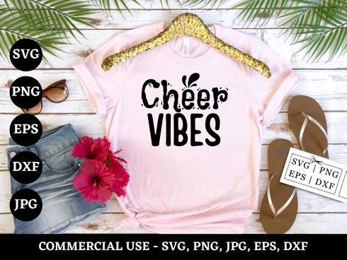 Cheer Shirt SVG Bundle | Cheer Life SVG PNG DXF EPS | Cheer Mom Cheerleading Cut Files for Cricut | Cheer Vector Design