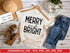 Merry and Bright SVG | Christmas Quote SVG PNG DXF EPS | Holiday Cut Files for Cricut | Winter Holiday Vector Design