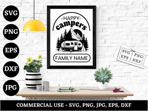 Camping SVG Bundle | Camping Life SVG PNG DXF EPS | Happy Camper Hoodie Shirt Cut Files for Cricut | Hiking Adventure Vector Design