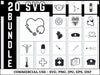 Nurse Icons SVG Bundle | Nurse Life SVG PNG DXF EPS | Nurse Superhero Cut Files for Cricut | Medical Stethoscope Vector Design