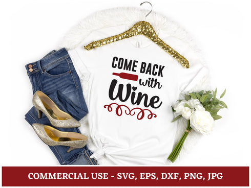 Wine SVG Bundle | Wine Glass SVG PNG DXF EPS | Funny Wine Quotes Cut Files for Cricut | Alcohol Lover Vector Design