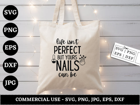 Nails SVG Bundle | Nail Tech SVG PNG DXF EPS | Nail Salon Manicure Cut Files for Cricut | Nail Art Vector Design