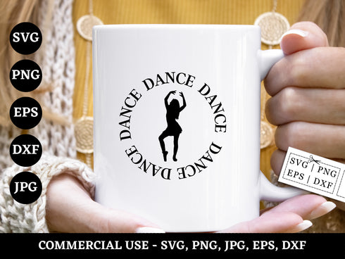 Dance SVG Bundle | Dancer Silhouette SVG PNG DXF EPS | Dance Shirt Cut Files for Cricut | Ballet Hip Hop Vector Design