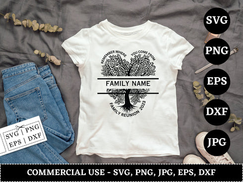 Family Reunion SVG Bundle | Family Tree SVG PNG DXF EPS | Family Shirt Cut Files for Cricut | Family Vacation Vector Design