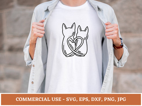 Cat SVG Bundle | Cat Paw Print SVG PNG DXF EPS | Pet Paw Clipart Cut Files for Cricut | Animal Love Vector Design