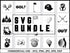 Golf SVG Bundle | Golf Split Monogram SVG PNG DXF EPS | Golf Club Ball Name Frame Cut Files for Cricut | Sports Vector Design