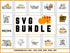 Thanksgiving SVG Bundle | Thankful SVG PNG DXF EPS | Gobble Fall Shirt Cut Files for Cricut | Autumn Holiday Vector Design