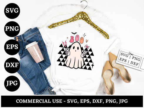 Retro Halloween SVG Bundle | Halloween Vector Witch Ghost Pumpkin SVG PNG DXF EPS | Sarcastic Spooky Shirt Cut Files for Cricut