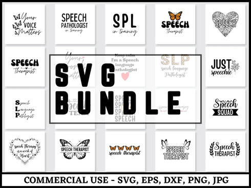 Speech Language Pathologist SVG | SLP SVG PNG DXF EPS | Speech Therapy Clipart Cut Files for Cricut | SLP Shirt Vector Design